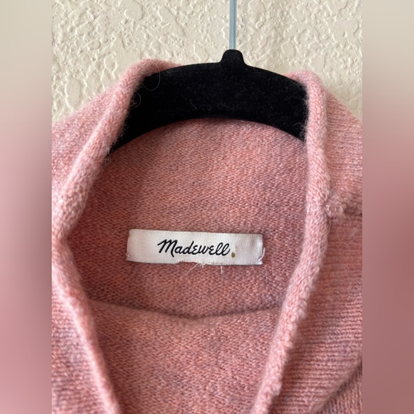 Madewell Sweater Pink Inland turtleneck coziest yarn alpaca wool blend XL - Picture 6 of 11